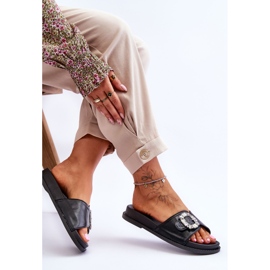 Pantuflas Mujer Plataforma Con Adorno Negro Beneca 5