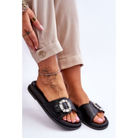 Pantuflas Mujer Plataforma Con Adorno Negro Beneca 6