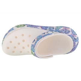 Zuecos Crocs Classic Crush Butterfly Sandal W 208258-94S blanco 2
