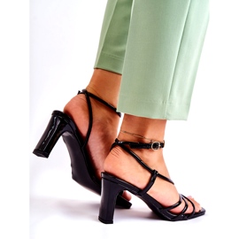 Sandalias negras pintadas para mujeres negras negro 3