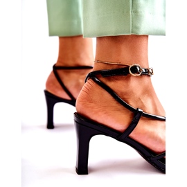 Sandalias negras pintadas para mujeres negras negro 1