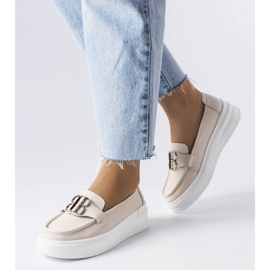 Venezia Mocasines beige con suela gruesa de Vinceza 1 Venezia Mocasines beige con suela gruesa de Vinceza 1