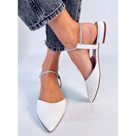 BM Bailarinas de tacón abierto de Durie White blanco 1 BM Bailarinas de tacón abierto de Durie White blanco 1