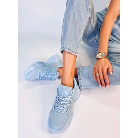 BM Bains zapatillas azules con cuña 4