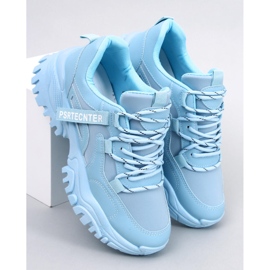 BM Bains zapatillas azules con cuña 5