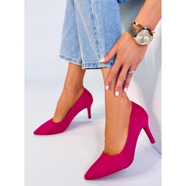 BM Zapatos de salón clásicos de mujer Eurielle Fucsia rosado 2