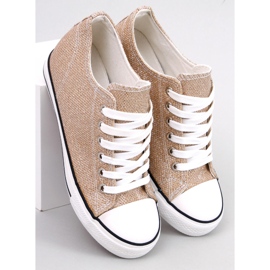 Foss zapatillas doradas con cuña dorado 1