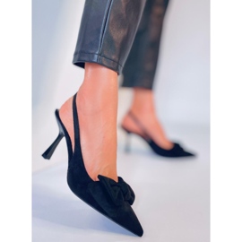 BM Zapatos negros con tacón abierto Shirley 4