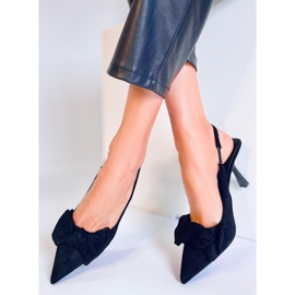 BM Zapatos negros con tacón abierto Shirley 1