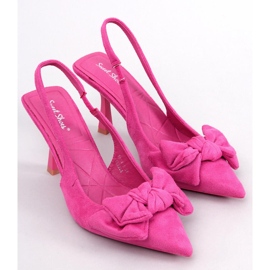 BM Shirley Bombas Tacón Abierto Fucsia rosado 5