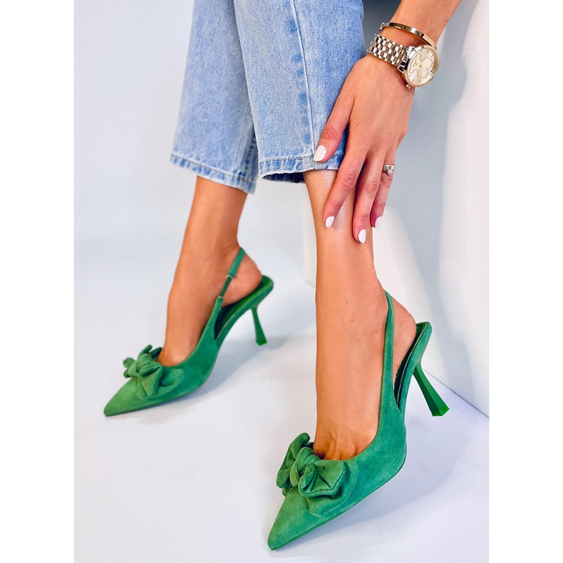 BM Zapatos de tacón abierto Shirley Green verde 2