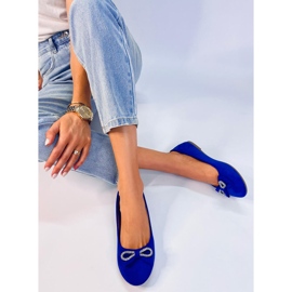 BM Benoit Bailarinas de ante con lazo azul 4