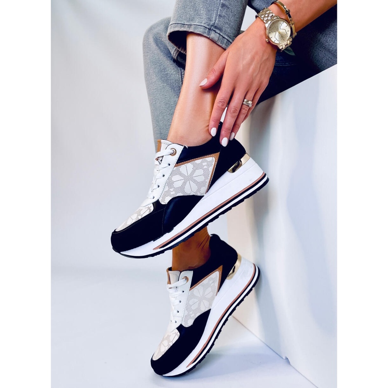 Greer zapatillas negras con cuña negro 2