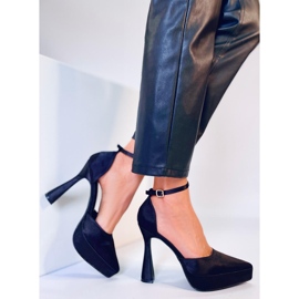 BM Zapatos de salón con plataforma Carlie Black negro 4