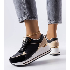 Zapatillas negras con cuña de Harvé negro 2