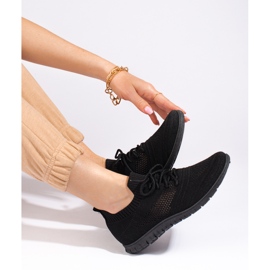 W. Potocki Zapatillas deportivas mujer caladas ligeras Potocki negro 6