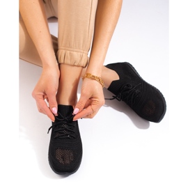 W. Potocki Zapatillas deportivas mujer caladas ligeras Potocki negro 2