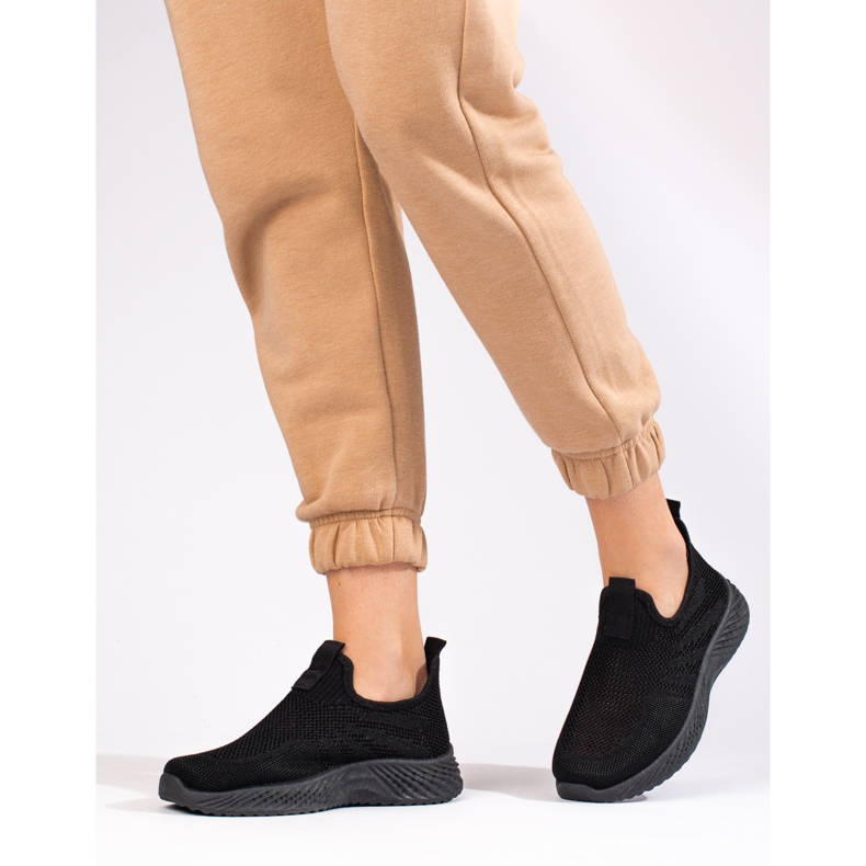 Zapatos deportivos calados de mujer Shelovet negro 2