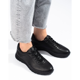 Zapatos deportivos de cuero negro de T.Sokolski 2