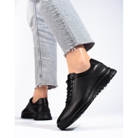 Zapatos deportivos de cuero negro de T.Sokolski 3