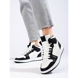 Shelovet zapatillas altas en blanco y negro 1