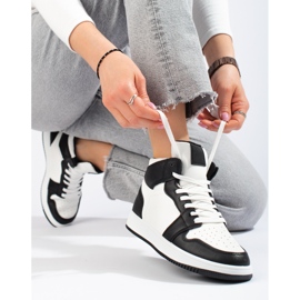 Shelovet zapatillas altas en blanco y negro 2