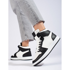 Shelovet zapatillas altas en blanco y negro 3