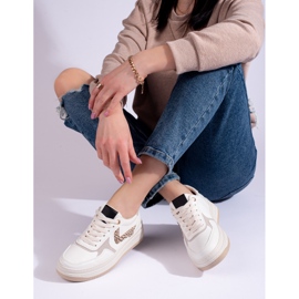 Zapatillas Shelovet con suela gruesa blanco 3