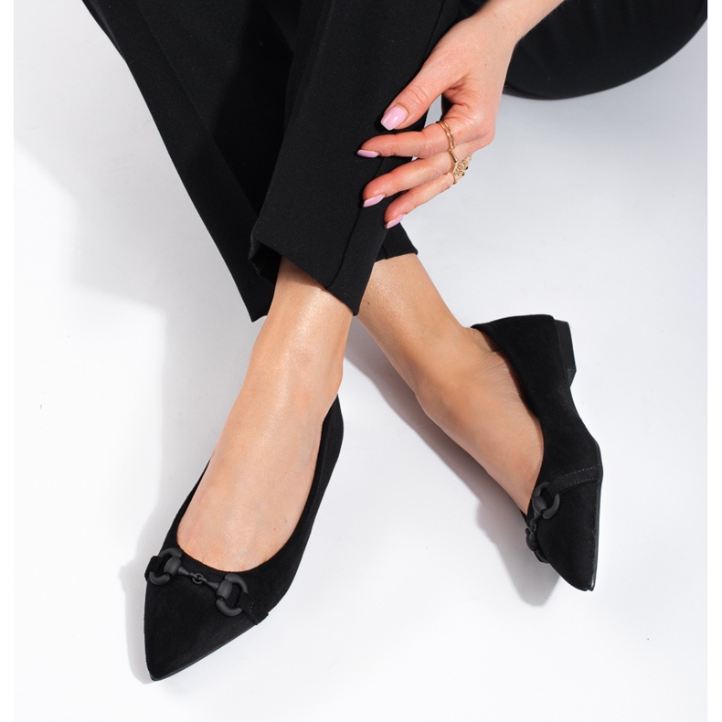 Bailarinas de mujer Shelovet en ante negro 2