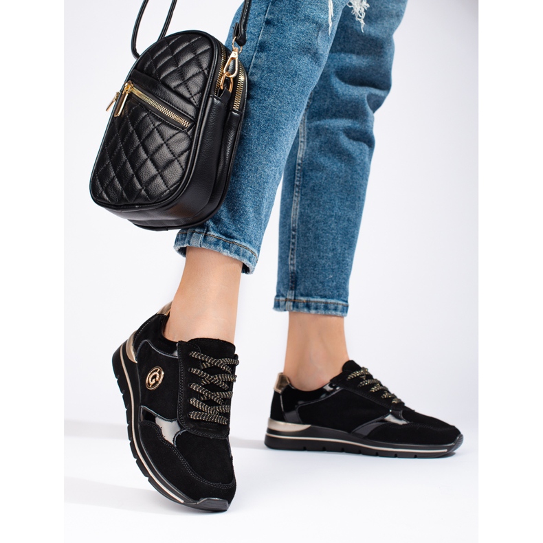 Deportivas Shelovet piel negra negro 2