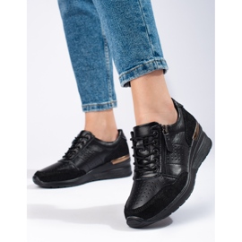 Zapatillas cuña Shelovet negro 3