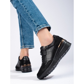 Zapatillas cuña Shelovet negro 2