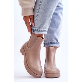 BM Botines de goma sin cordones Carme Beige 1
