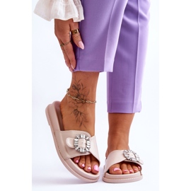 BM Pantuflas De Mujer Con Plataforma Y Adorno Beneca Beneca beige 1
