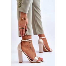 Sandalias Tacón De Raso Linsy Beige 3