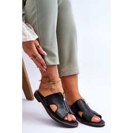 Lemar Pantuflas De Mujer Con Cremallera Decorativa Negro Clarence 6
