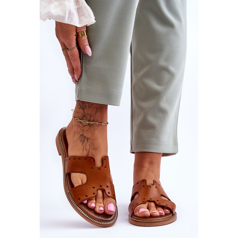 Lemar Sandalias De Mujer Con Recortes Decorativos Marrón Emily 1