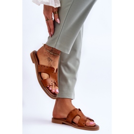 Lemar Sandalias De Mujer Con Recortes Decorativos Marrón Emily 4