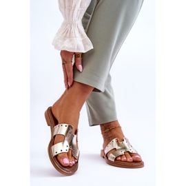 Lemar Pantuflas De Mujer Con Recortes Decorativos Golden Emily dorado 2