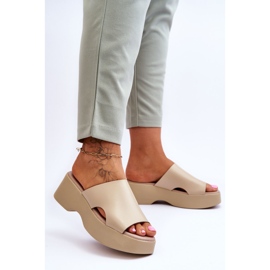Lemar Sandalias Mujer Piel Plataforma Beige Lucami 3