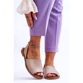 Lemar Sandalias sin cordones de cuero beige Alivia 1