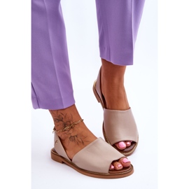 Lemar Sandalias sin cordones de cuero beige Alivia 4