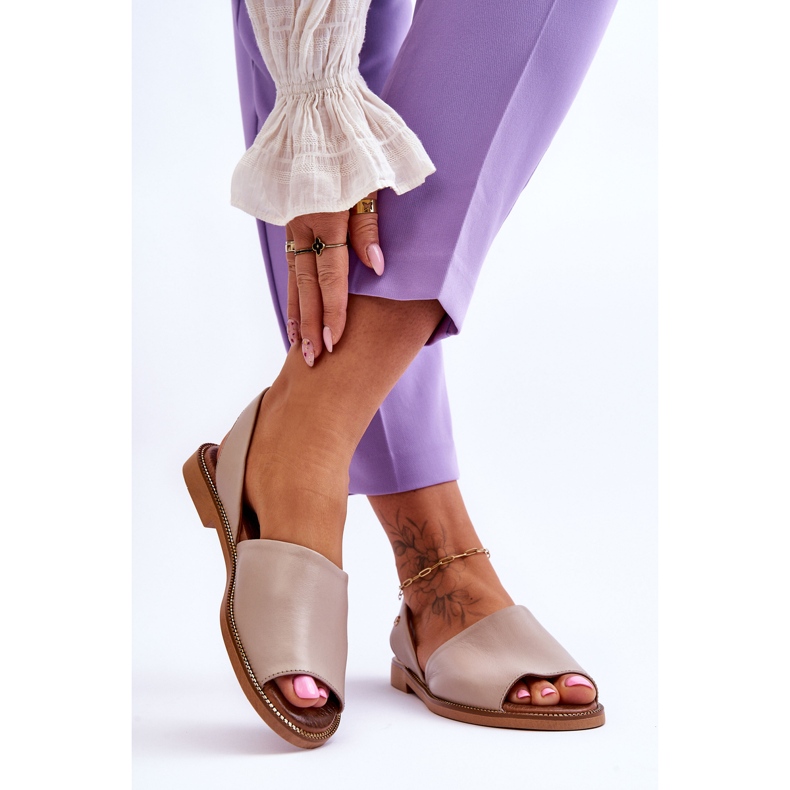 Lemar Sandalias sin cordones de cuero beige Alivia 2