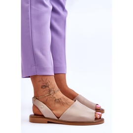 Lemar Sandalias sin cordones de cuero beige Alivia 5
