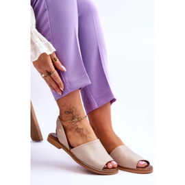 Lemar Sandalias sin cordones de cuero beige Alivia 7