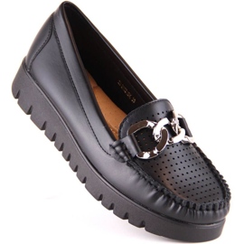 Mocasines en plataforma con cadena Potocki W YQ21021 negro 1