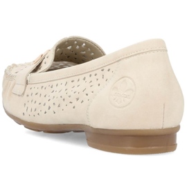 Cómodos mocasines calados Rieker W 40068-60 beige 2