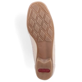 Cómodos mocasines calados Rieker W 40068-60 beige 5