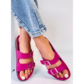 BM Chanclas de corcho Byrd Fucsia rosado 2 BM Chanclas de corcho Byrd Fucsia rosado 2