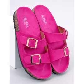 BM Chanclas de corcho Byrd Fucsia rosado 5